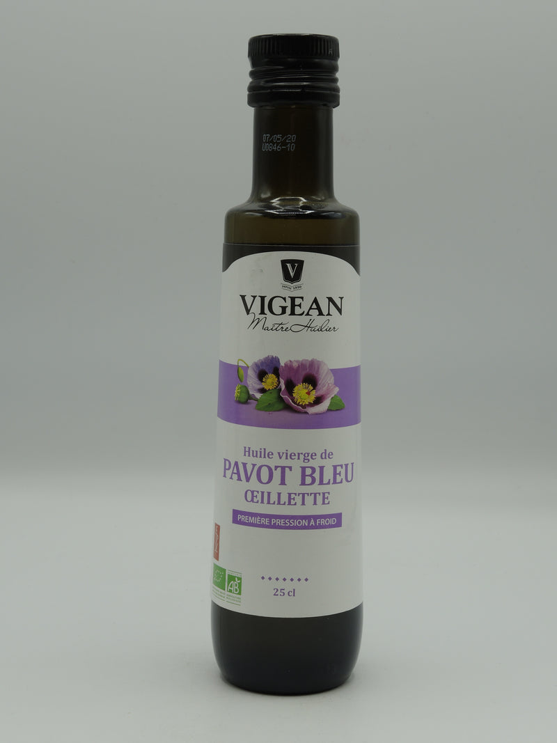 Huile de pavot bleu, 25cl, Vigean