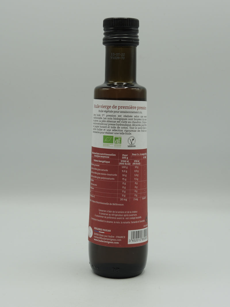 Huile bio gourmande Noix, 25cl, Vigean