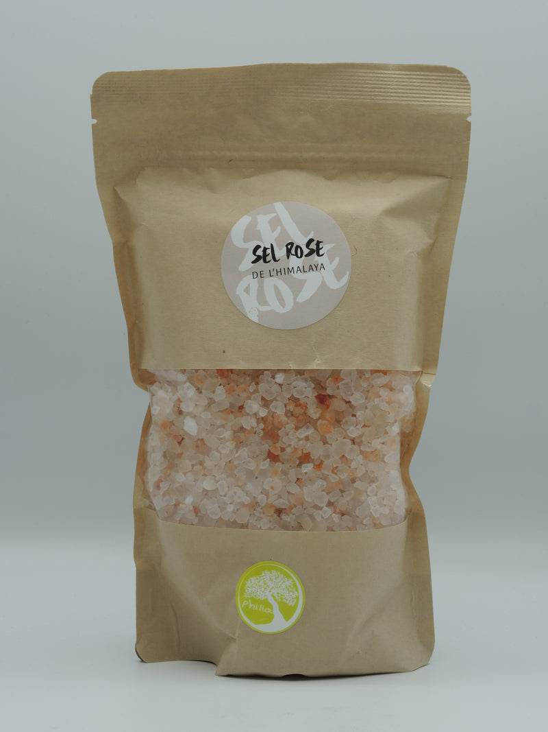 Gros sel rose de l'Himalaya, 1kg, Philia