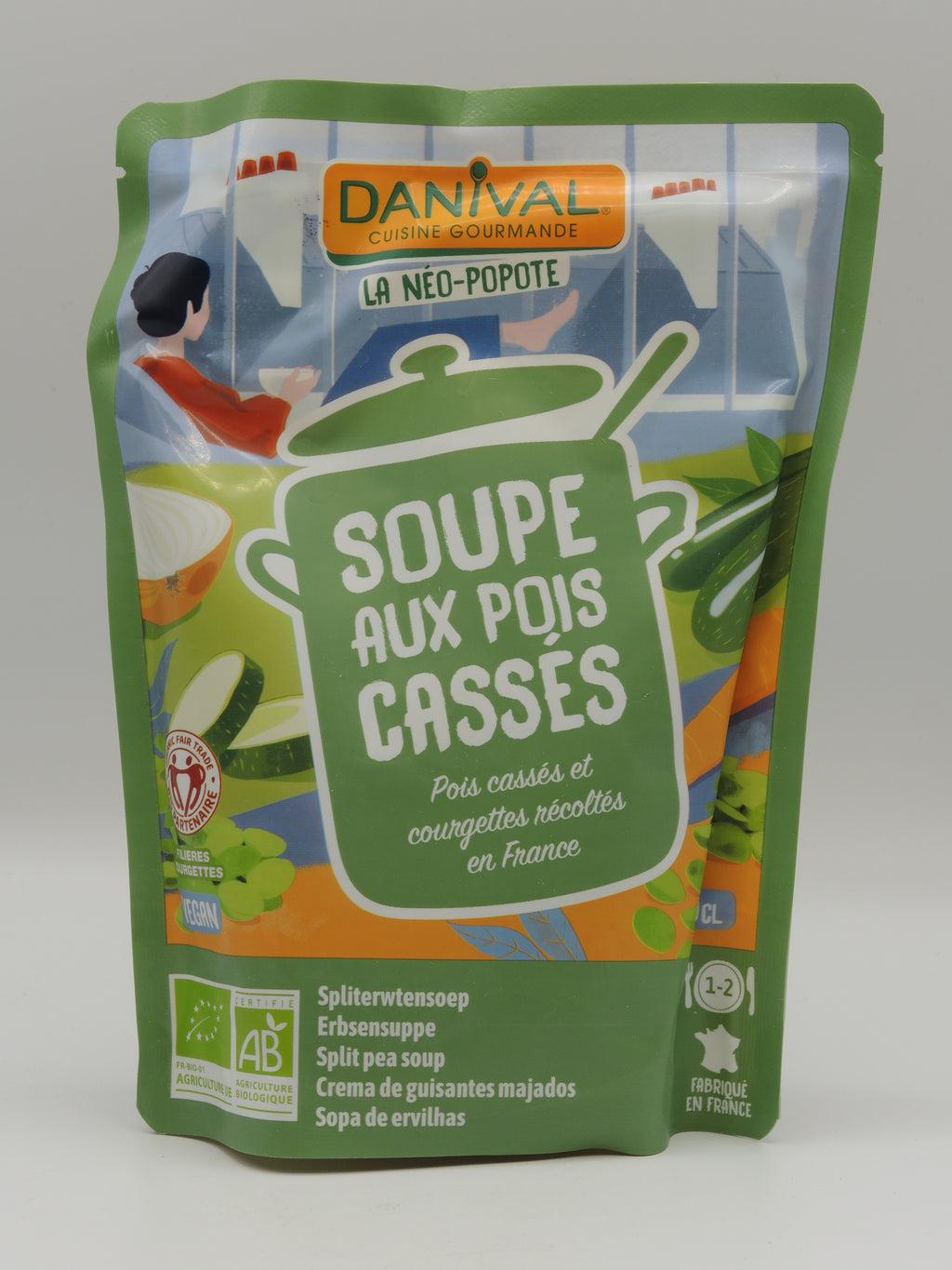 00839 Soupe aux 5 légumes verts bio 50 cl - Danival