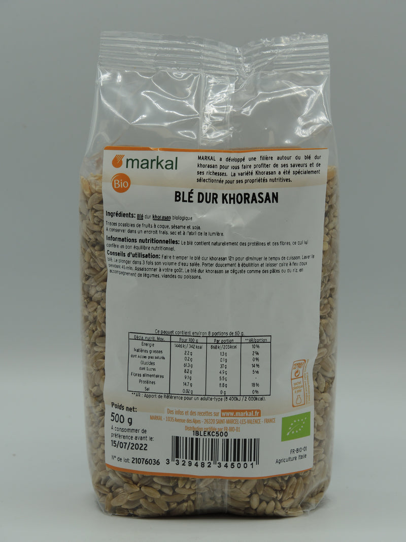 BLÉ DUR KHORASAN, 500g, Markal