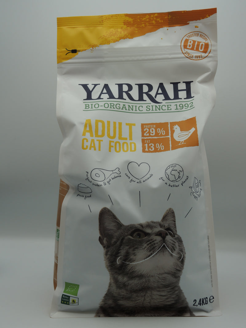 Croquettes biologiques au poulet pour chat, 2,4kg, Yarrah