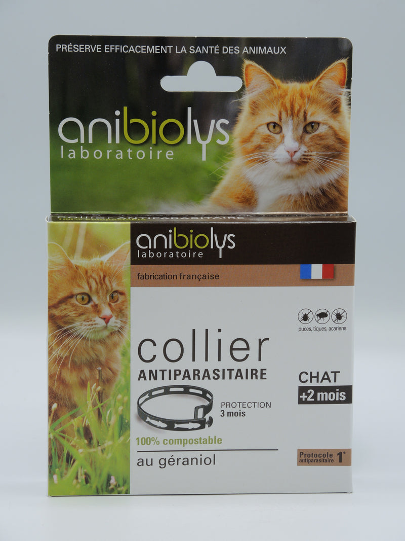 Collier antiparasitaire pour chats, Anibiolys