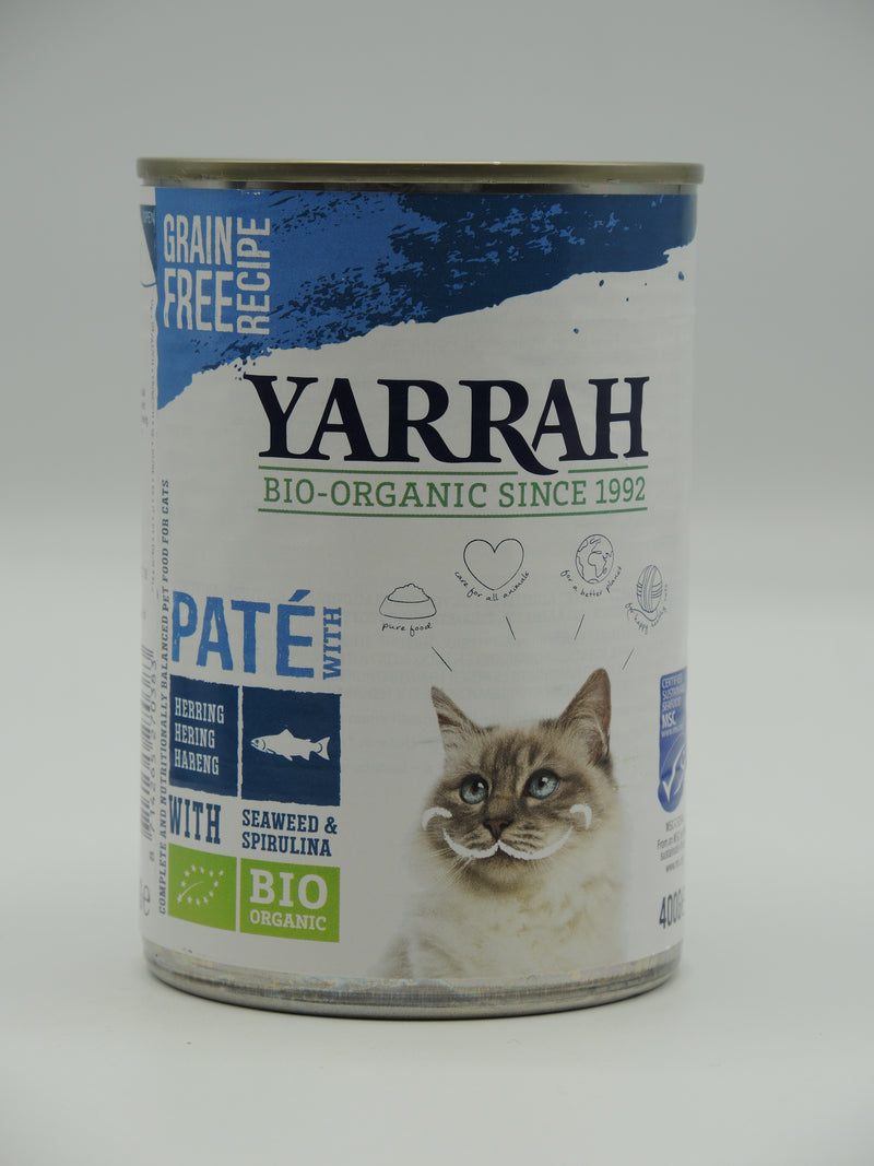 Pâté biologique au poisson pour chat, 400g, Yarrah