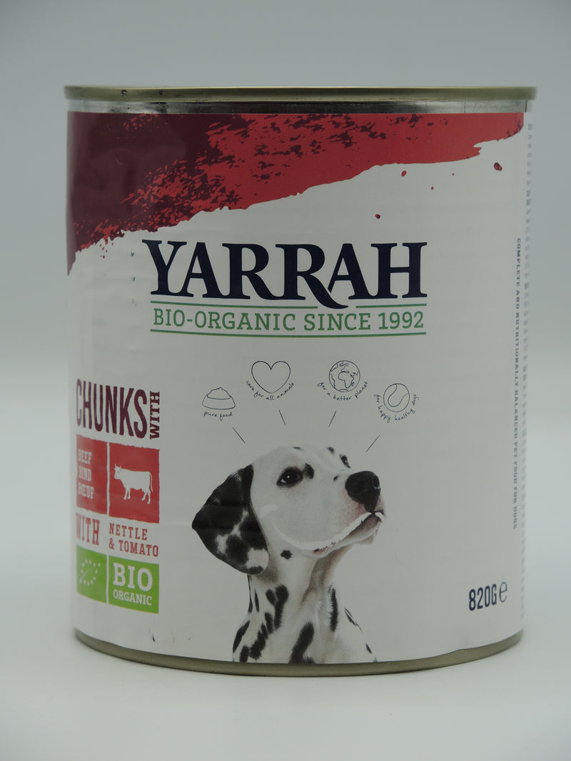 Bouchées biologiques au bœuf, 820g, Yarrah