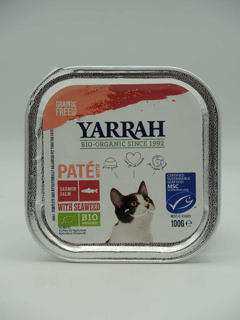 Alimentation pour chat, Yarrah Pâté , Saumon, 100g