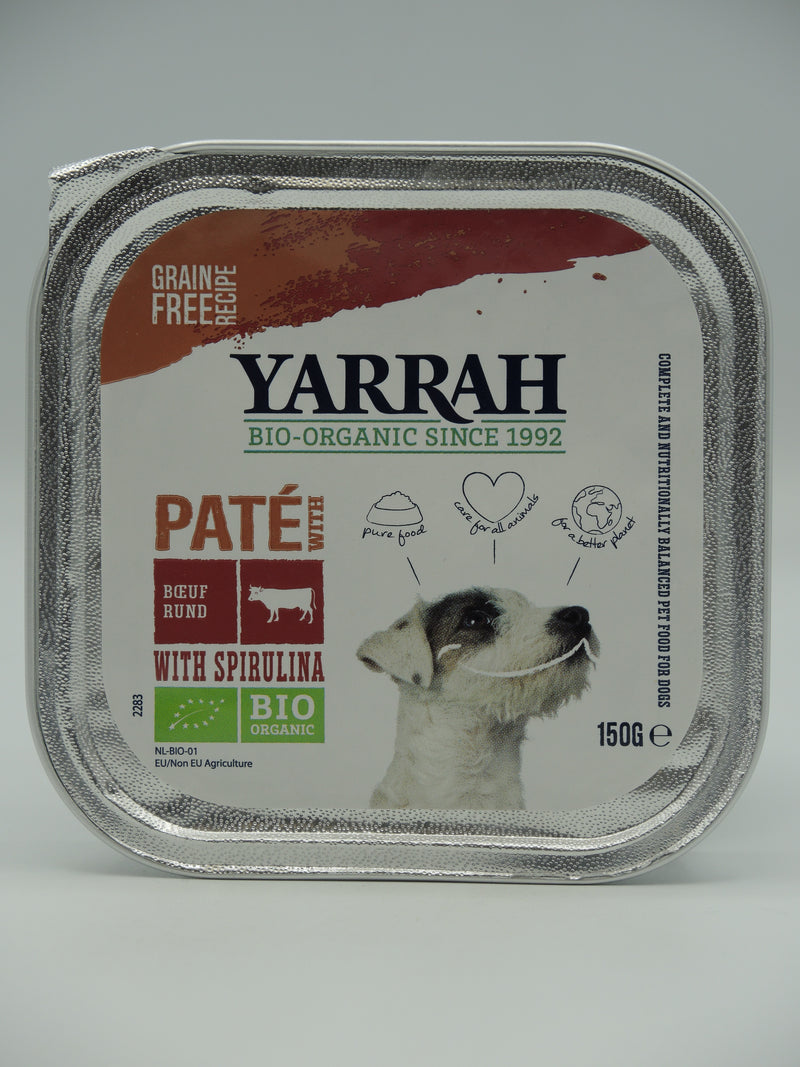 Alimentation pour chien, Yarrah Pâté , Boeuf, 150g