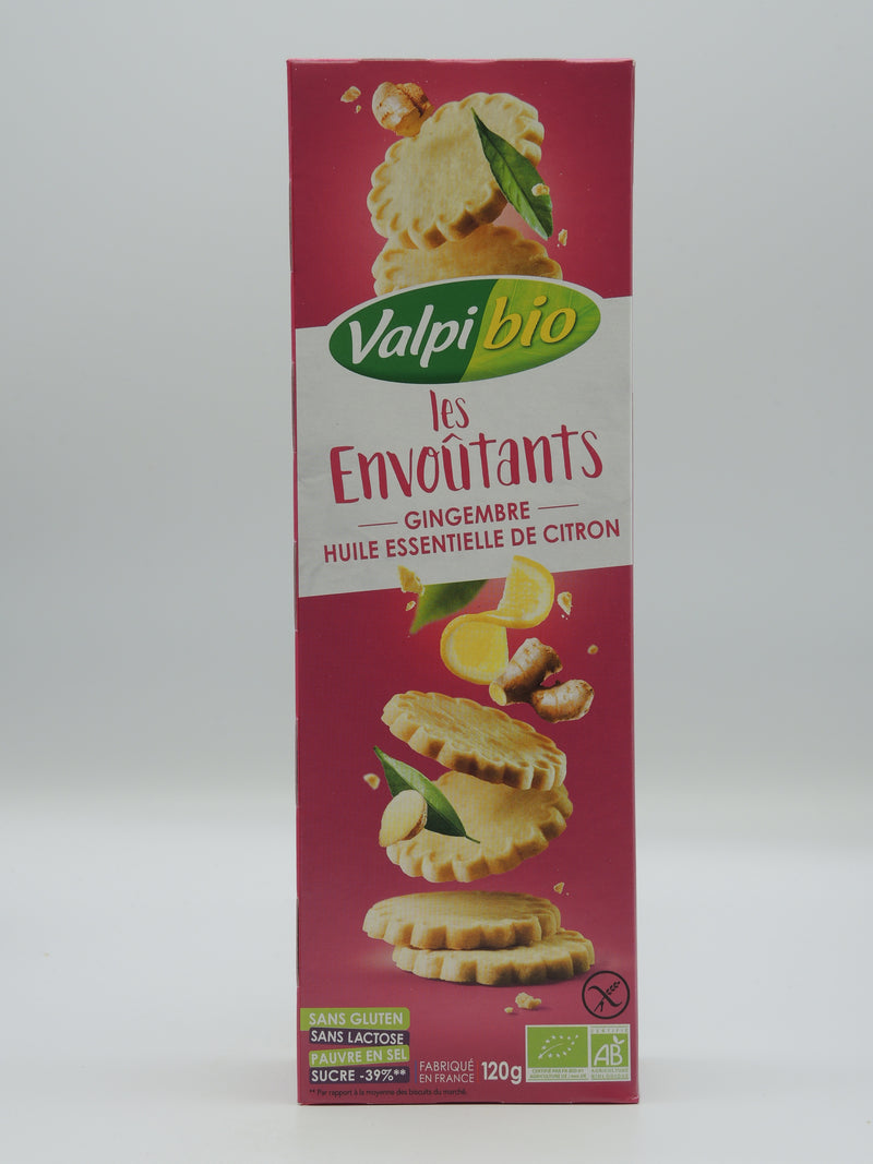 les Envoûtants, gingembre &huile essentielle de citron, sans gluten, 120g, Valpibio