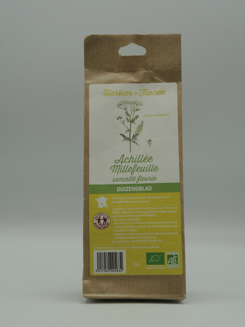 Achillée millefeuille, sommité fleurie, 25g, l'Herbier de France
