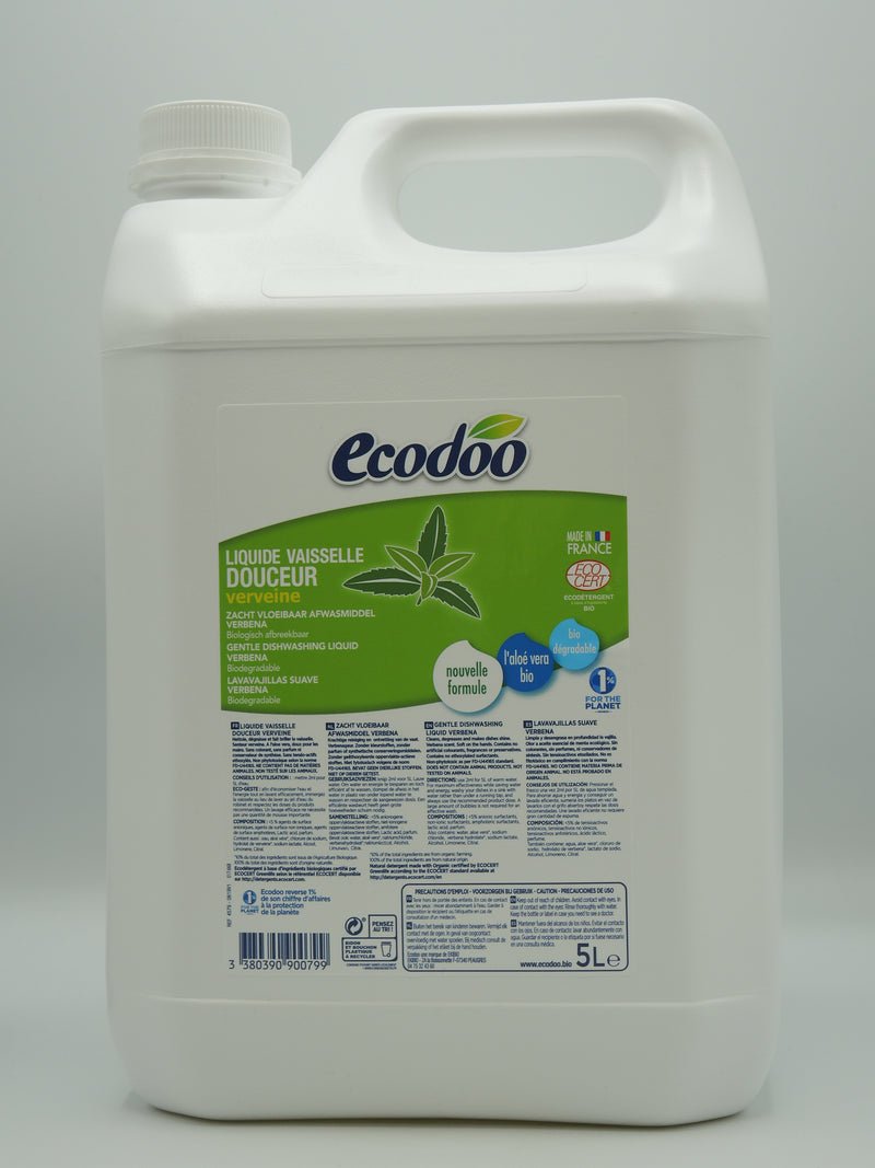 Liquide vaisselle douceur, verveine, 5l, Ecodoo