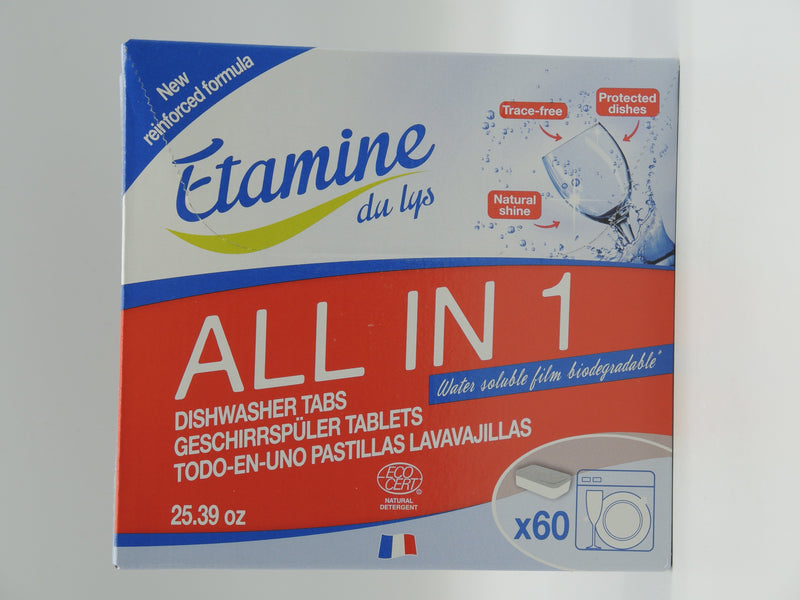 Tablette lave-vaisselle tout-en-un, 60 pastilles, Etamine du lys