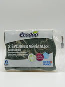 Eponges végétales à récurer X2, Ecodoo