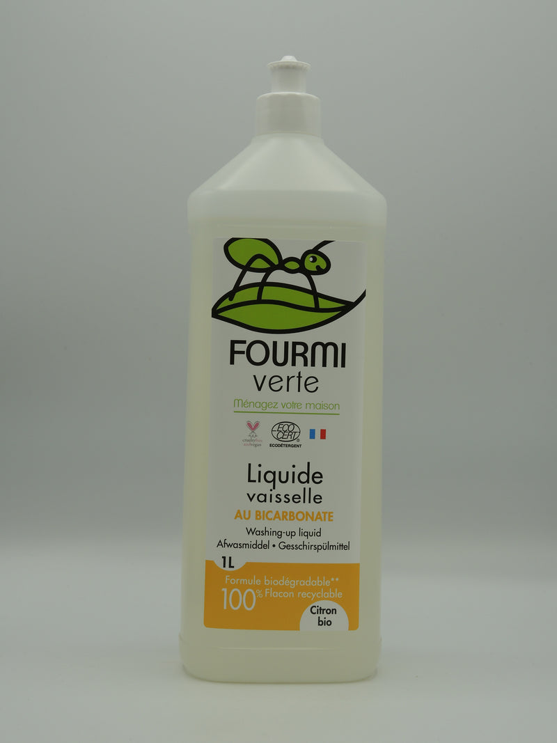 Liquide vaisselle au bicarbonate, 1l, Fourmi verte