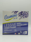 Lessive blanc & couleurs claires, Format poudre, 2kg, Etamine du lys