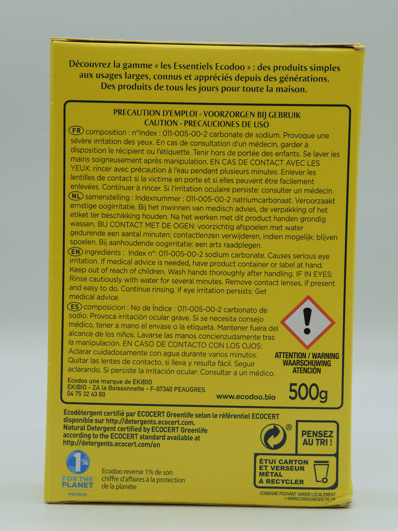 Cristaux de soude, 500g, Ecodoo