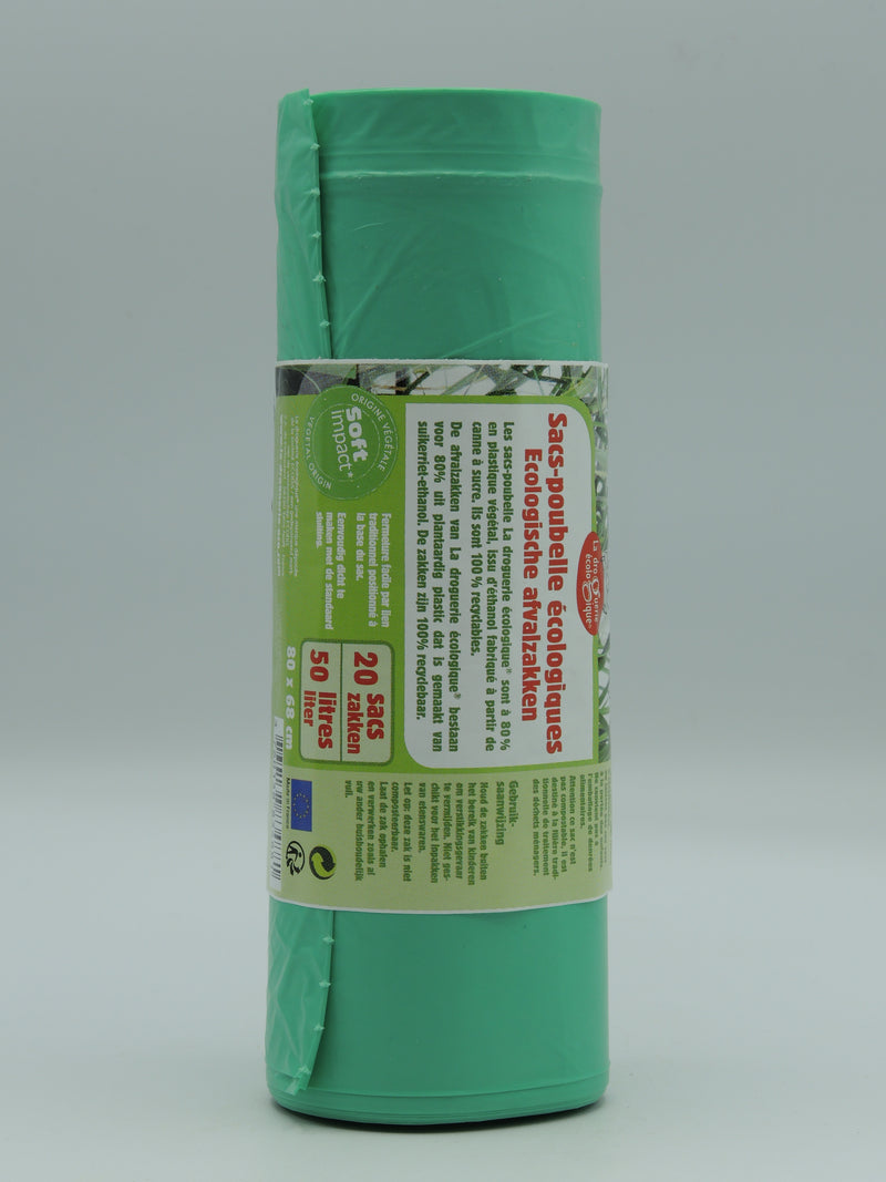 Sacs poubelles écologiques, 20 sacs de 50l, la Droguerie écologique