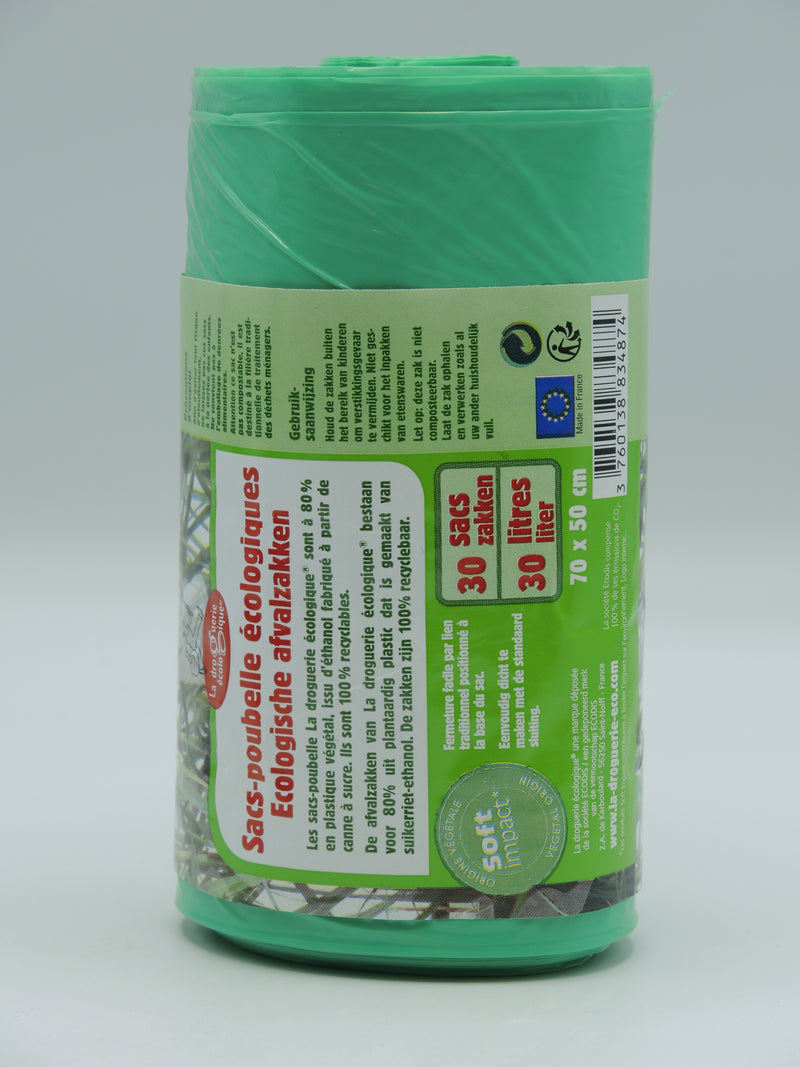 Sacs poubelle écologiques, 30 sacs de 30l, la Droguerie écologique.