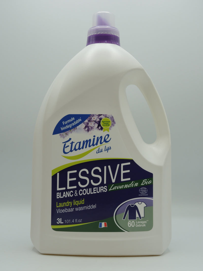 Lessive liquide au lavandin bio, blanc & couleurs, 3l, Etamine du lys