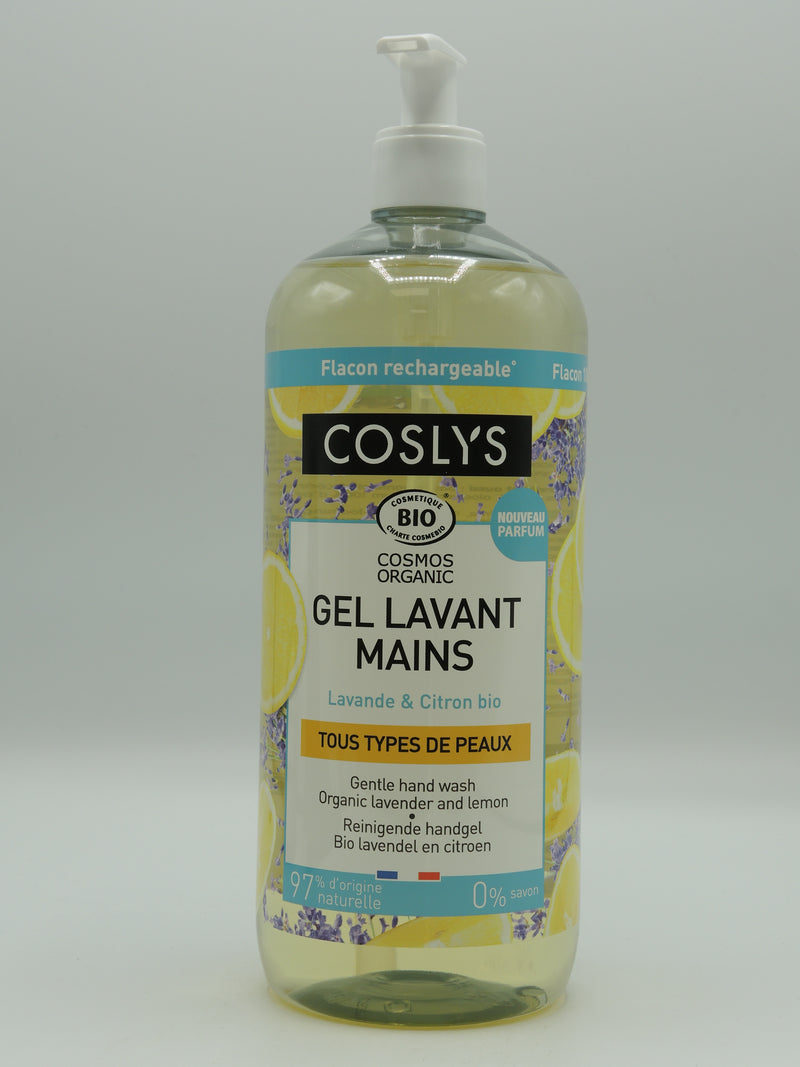 Gel lavant mains, lavande & citron, 1l, Coslys