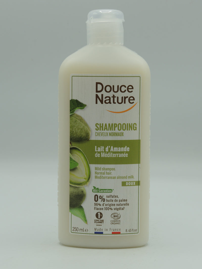 Shampooing au lait d'amande, cheveux normaux, 250ml, Douce nature