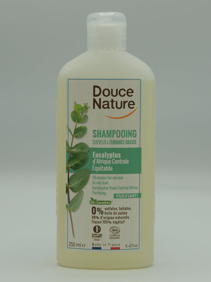 Shampooing à l'eucalyptus, cheveux à tendance grasse, 250ml, Douce nature