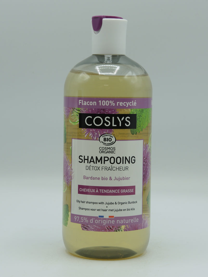 Shampoing détox fraîcheur, 500ml, Coslys