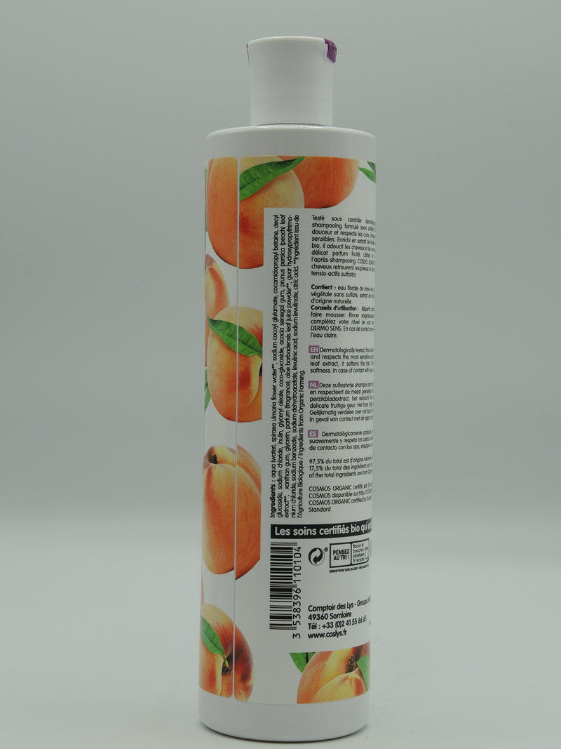 Shampoing haute tolérance, Feuille de pêcher bio, 380ml, Coslys