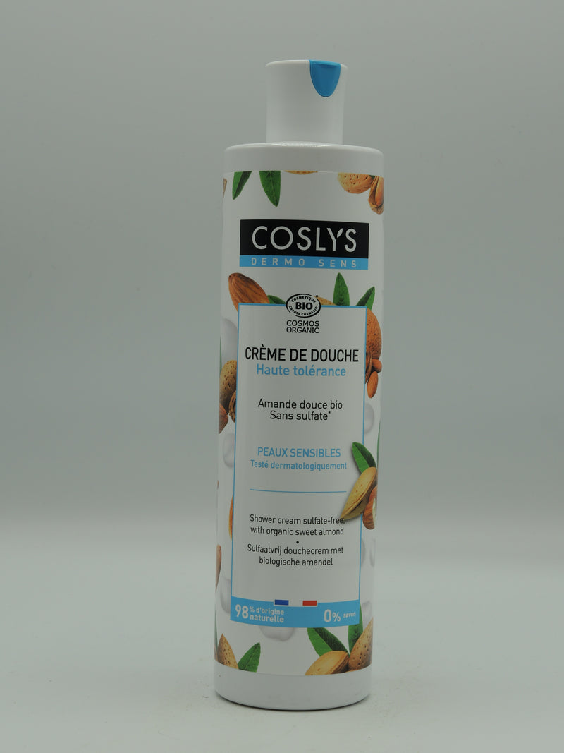 Crème de douche haute tolérance, Amande douce, 380ml, Coslys