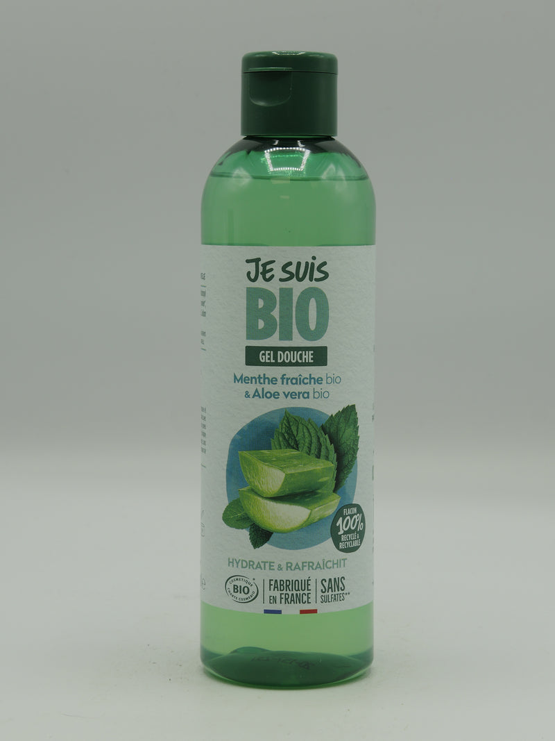 Gel douche, Menthe fraîche & aloe vera, 250ml, Je suis bio