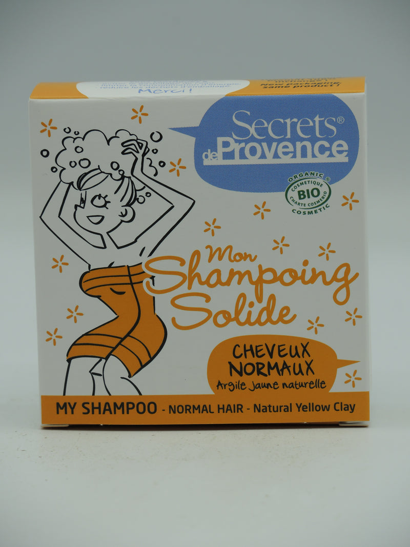 Mon shampooing solide cheveux normaux, 85g, Secrets de Provence