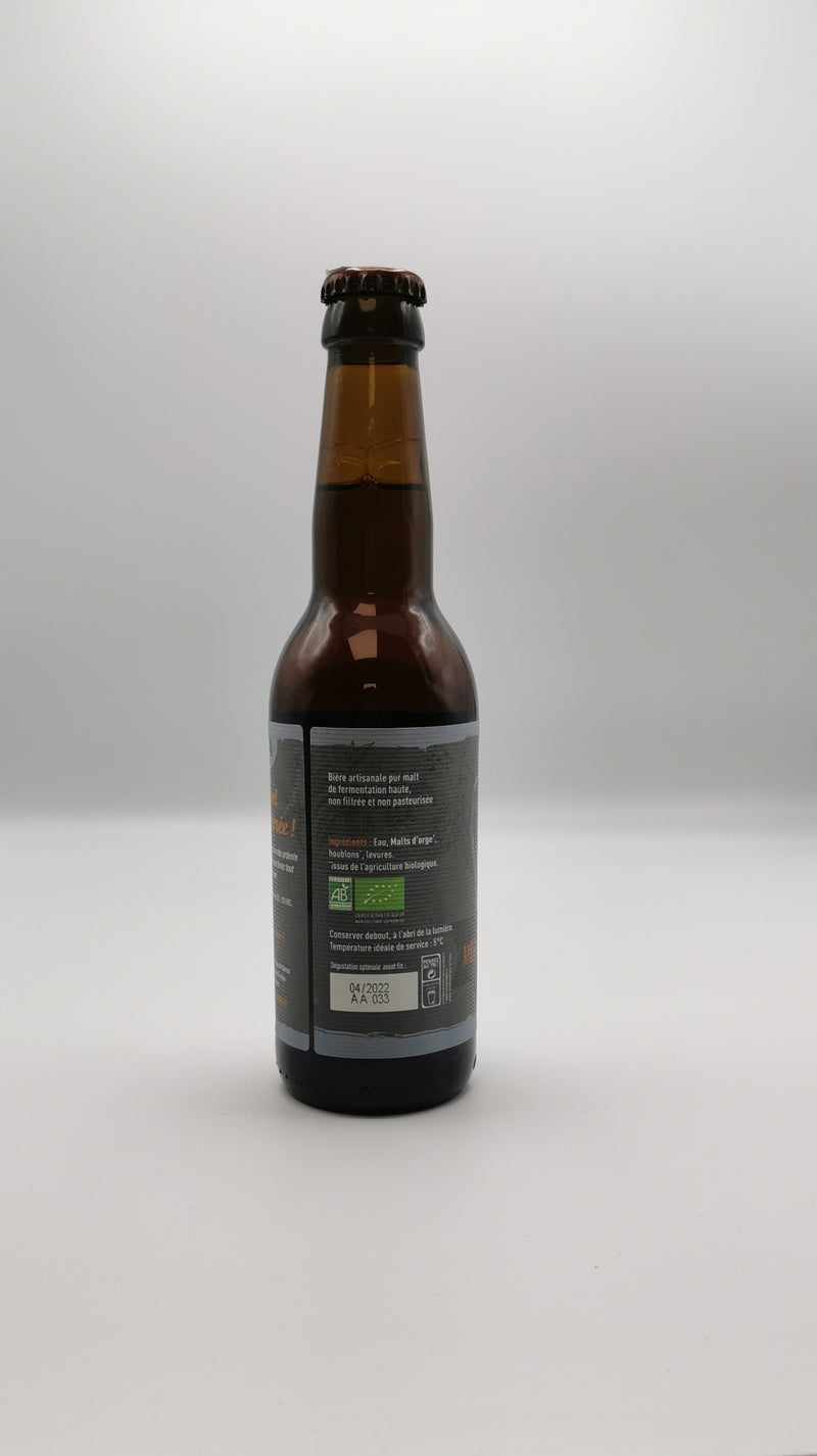 Bière Ambrée Bio Artisanale 33cl, Amber Ale, Brasserie la Bicéphale d'Alsace