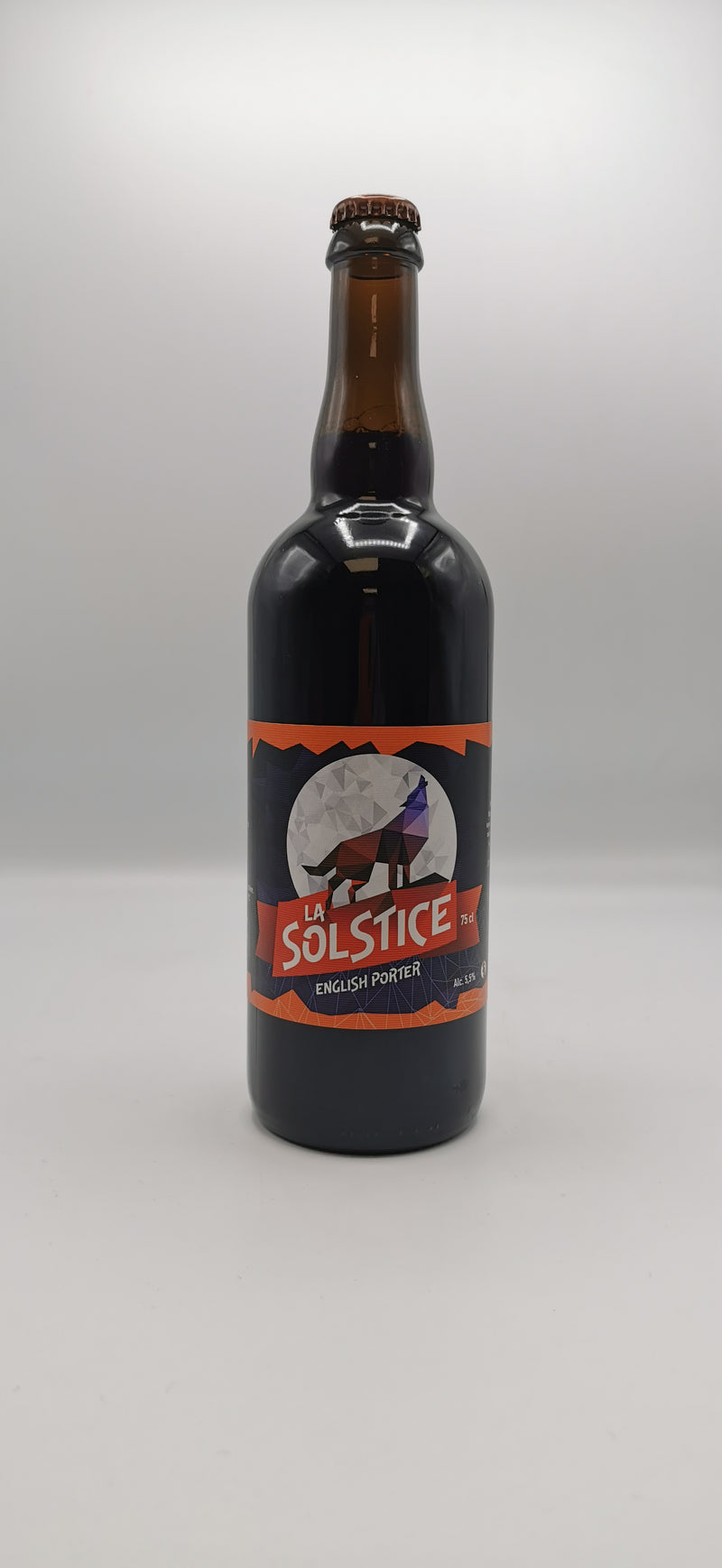 Bière Brune English Porter La Solstice 75cl d'Alsace, Brasserie La Bicéphale