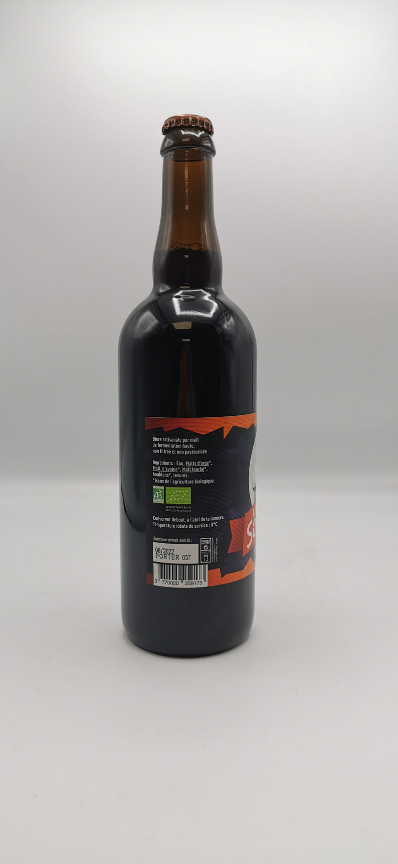Bière Brune English Porter La Solstice 75cl d'Alsace, Brasserie La Bicéphale
