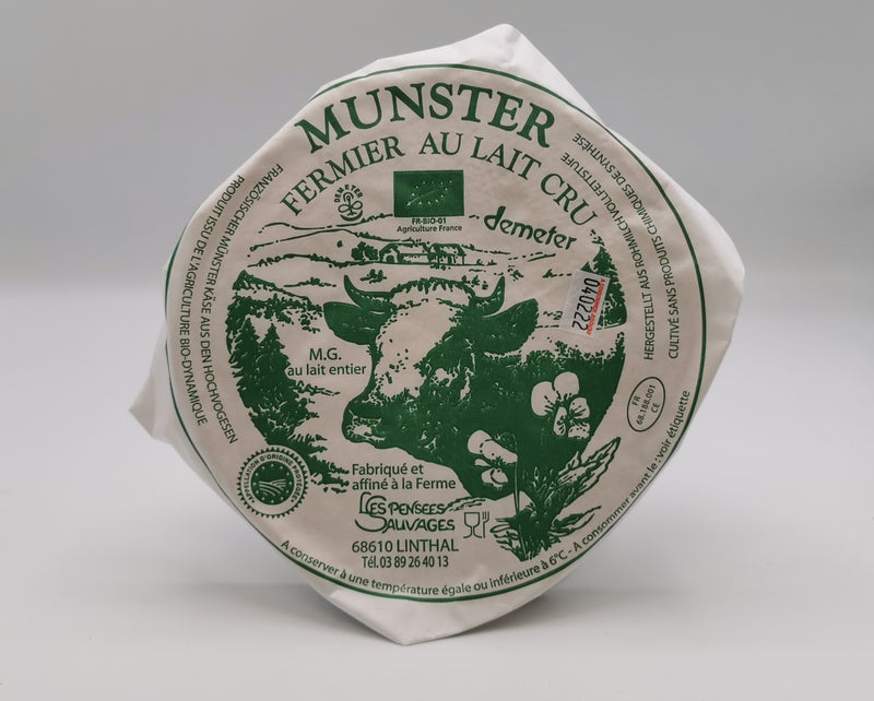 Munster AOP Fermier Grand (Environ 500g), Au Lait Cru Entier D'Alsace