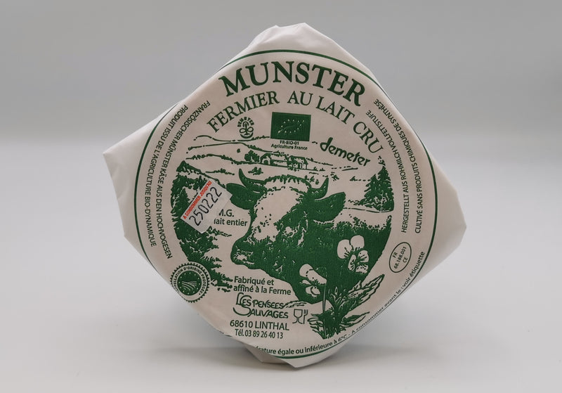 Munster AOP Fermier Petit (Environ 200g), Au Lait Cru Entier D'Alsace