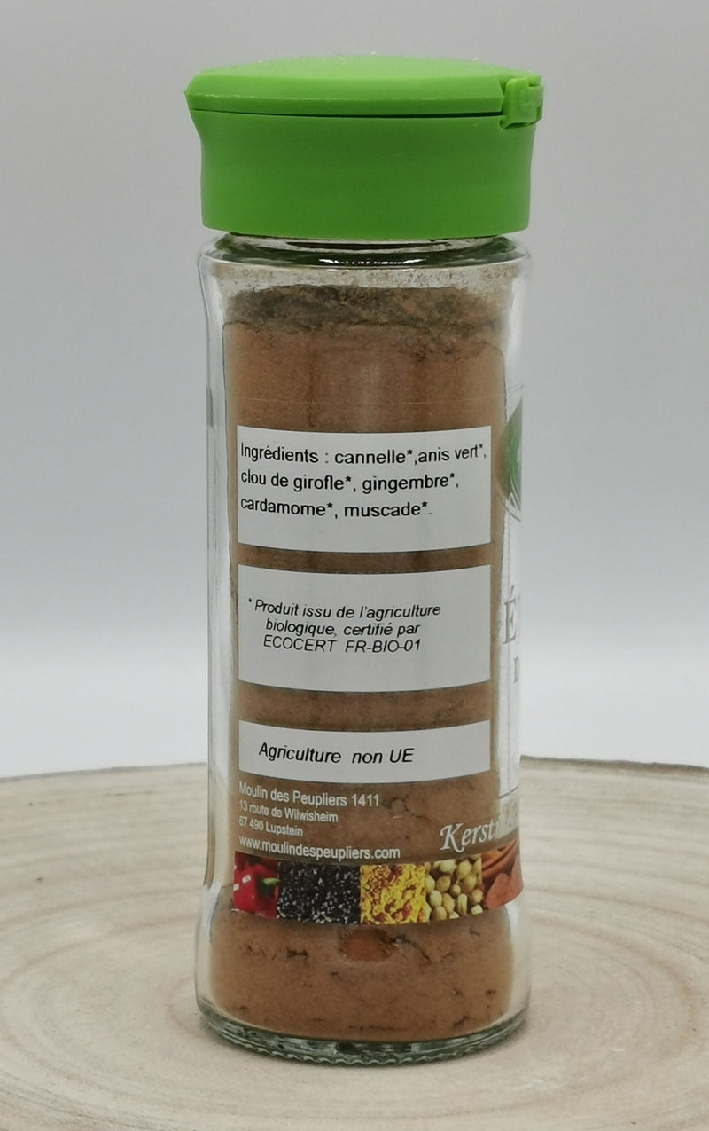 Epices de Noël, 45g Verre Doseur, Moulin des Peupliers, Recette Alsacienne