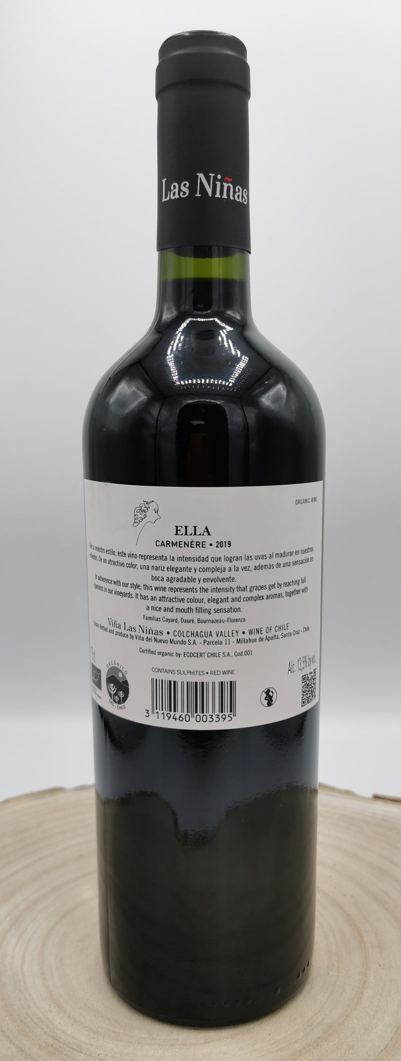 Vin Rouge Bio Las Ninas 2019, Cuvée Reserva Carmenere, Domaine Las Ninas du Chili