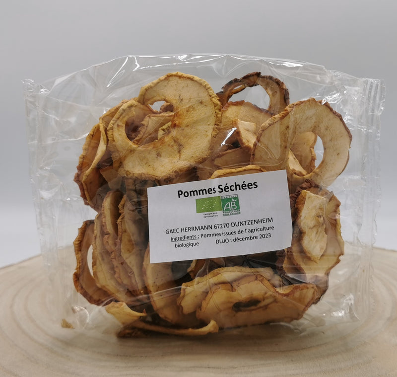 Pommes séchées Sachet 90gr, origine Alsace