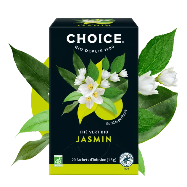 Thé vert jasmin, 20 infusettes, Choice