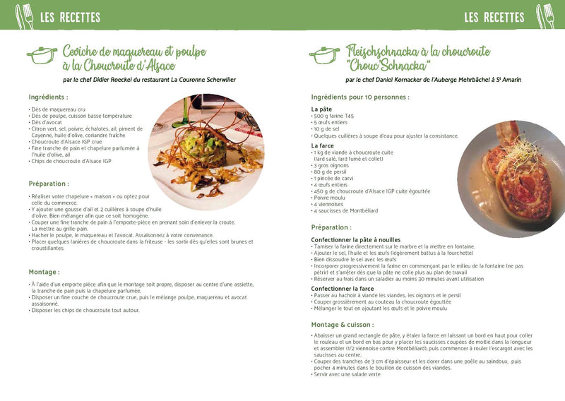 Choucroute Crue Bio 1Kg, Ferme Frieh d'Alsace + 8 Recettes en Description