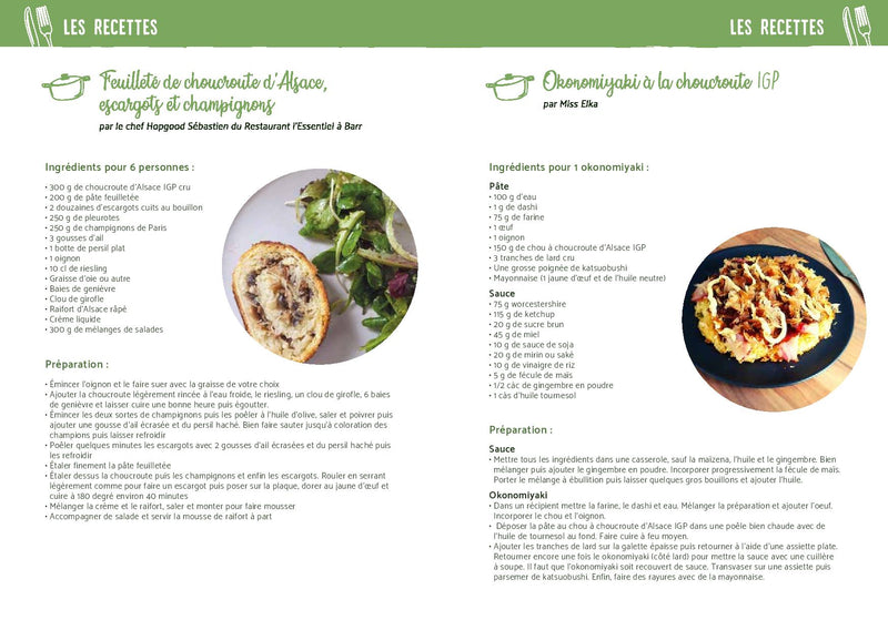 Choucroute Crue Bio 1Kg, Ferme Frieh d'Alsace + 8 Recettes en Description