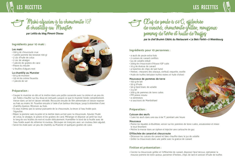 Choucroute Crue Bio 1Kg, Ferme Frieh d'Alsace + 8 Recettes en Description