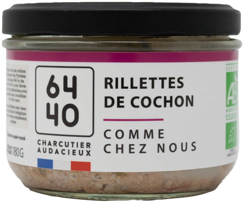 Rillettes de Cochon 180g du Pays Basque Comme Chez Nous