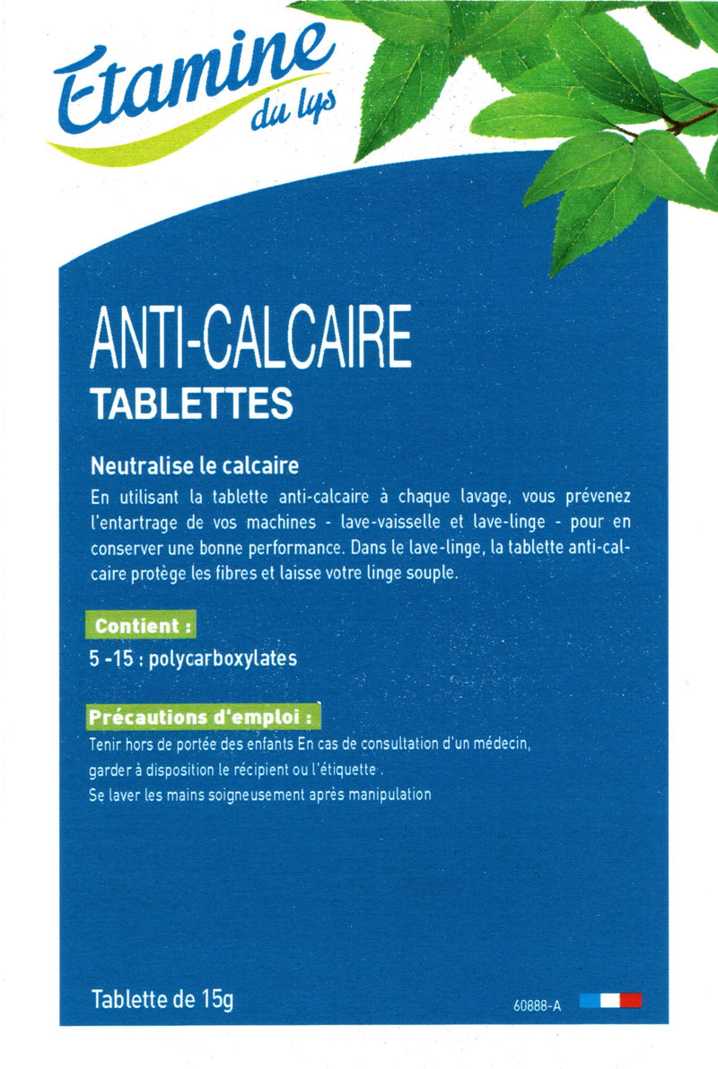 VRAC Tablettes Anti-calcaire, Neutralise le calcaire, 500g Etamine du Lys