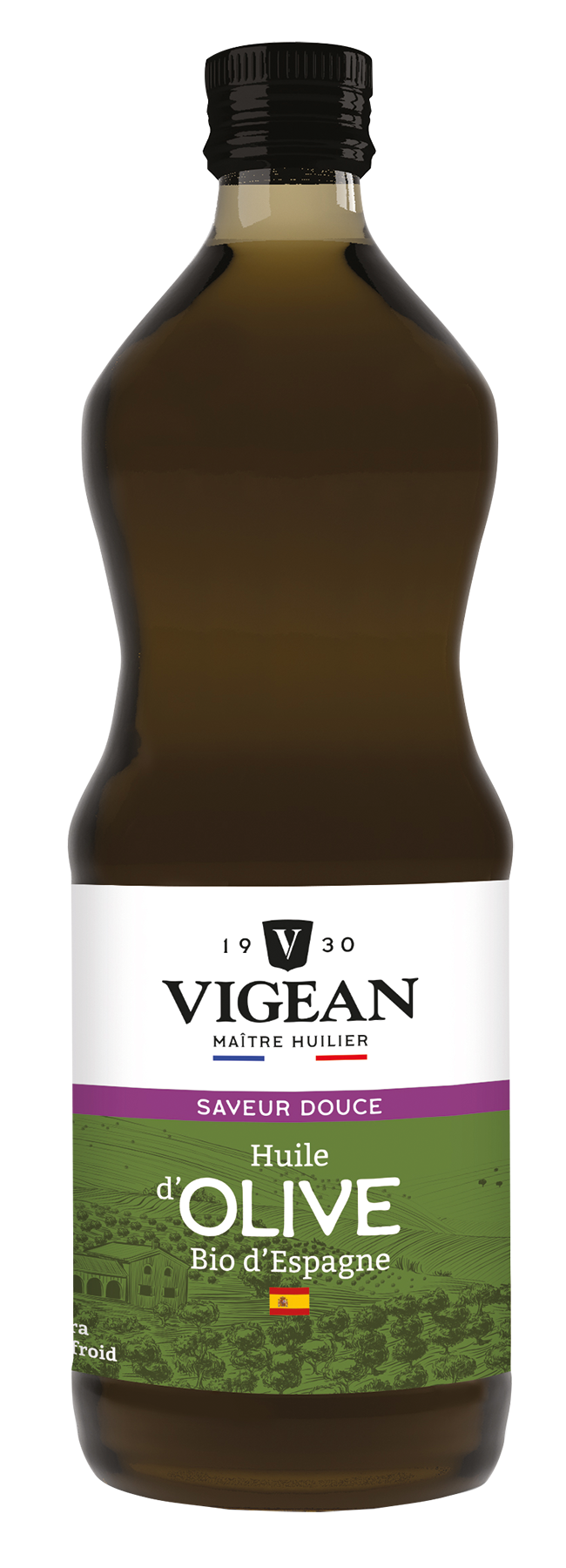 Huile d'olive douce, Espagne, 1l, Vigean