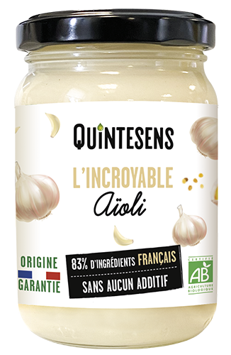 L'incroyable sauce aioli, 83% France, 180g, Quintesens