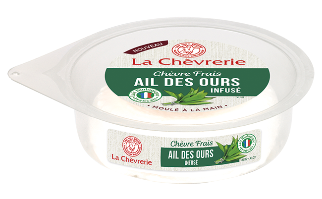 Petit chèvre à l'ail des ours  , 100g, La Chèvrerie