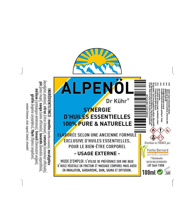 ALPENOL 100ML - Synergie D'huiles Essentielles Du Dr Kuhr