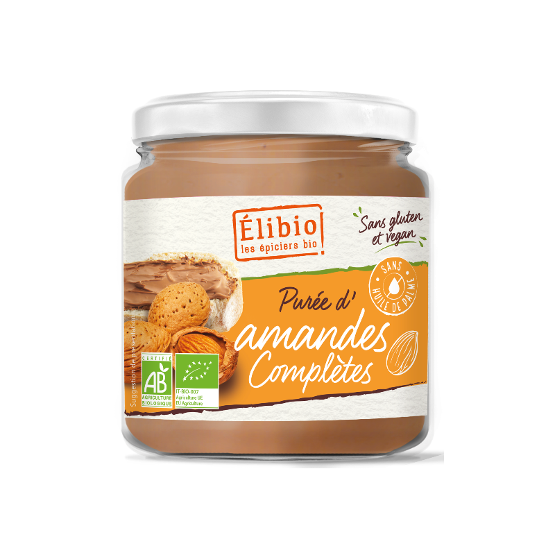 Purée d'amande complète, 250g, Elibio
