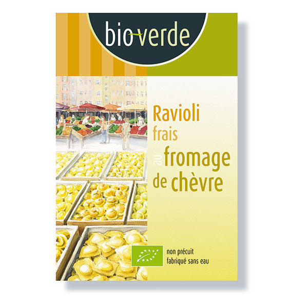 Ravioli frais au fromage de chèvre, 250g, Bioverde